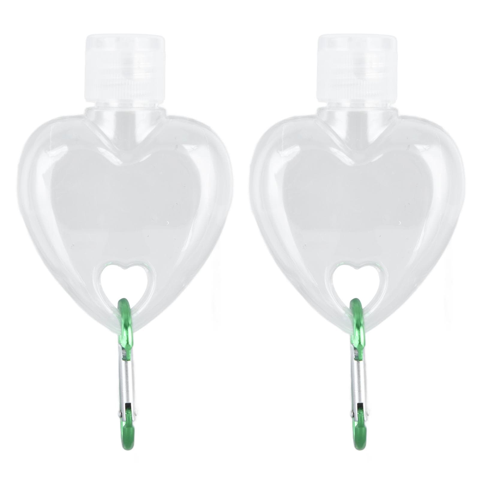 2Set 50ml Travel Bottle with Keychain Flip Cap Plastic Liquid Bottle Refillable Leakproof