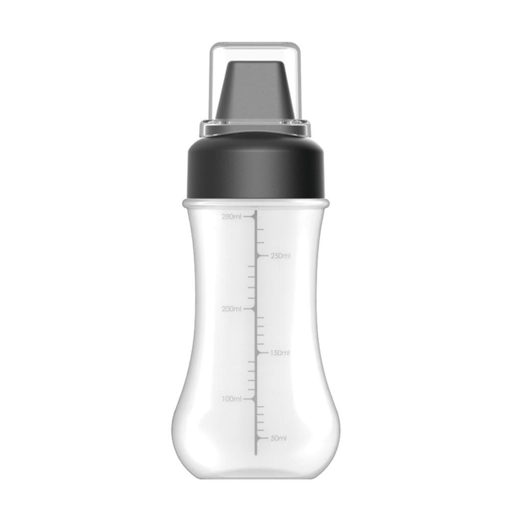 5 Hole Seasoning Extruded Bottle Seasoning Spray Bottle with Scale for Ketchup Salad Dressing L(for 6.5-9kg) black