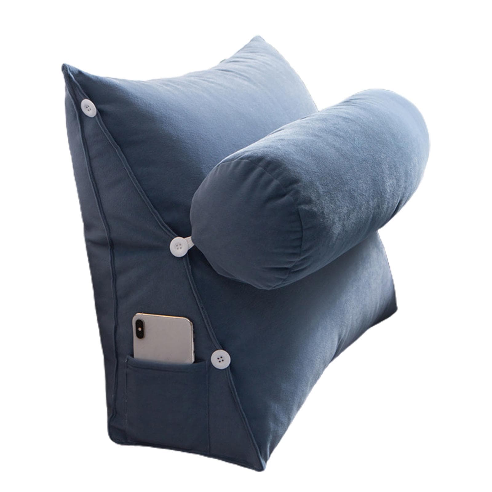 Headboard Pillow Comfortable PP Cotton Plush Removable High Resiliency Elevated Pillow