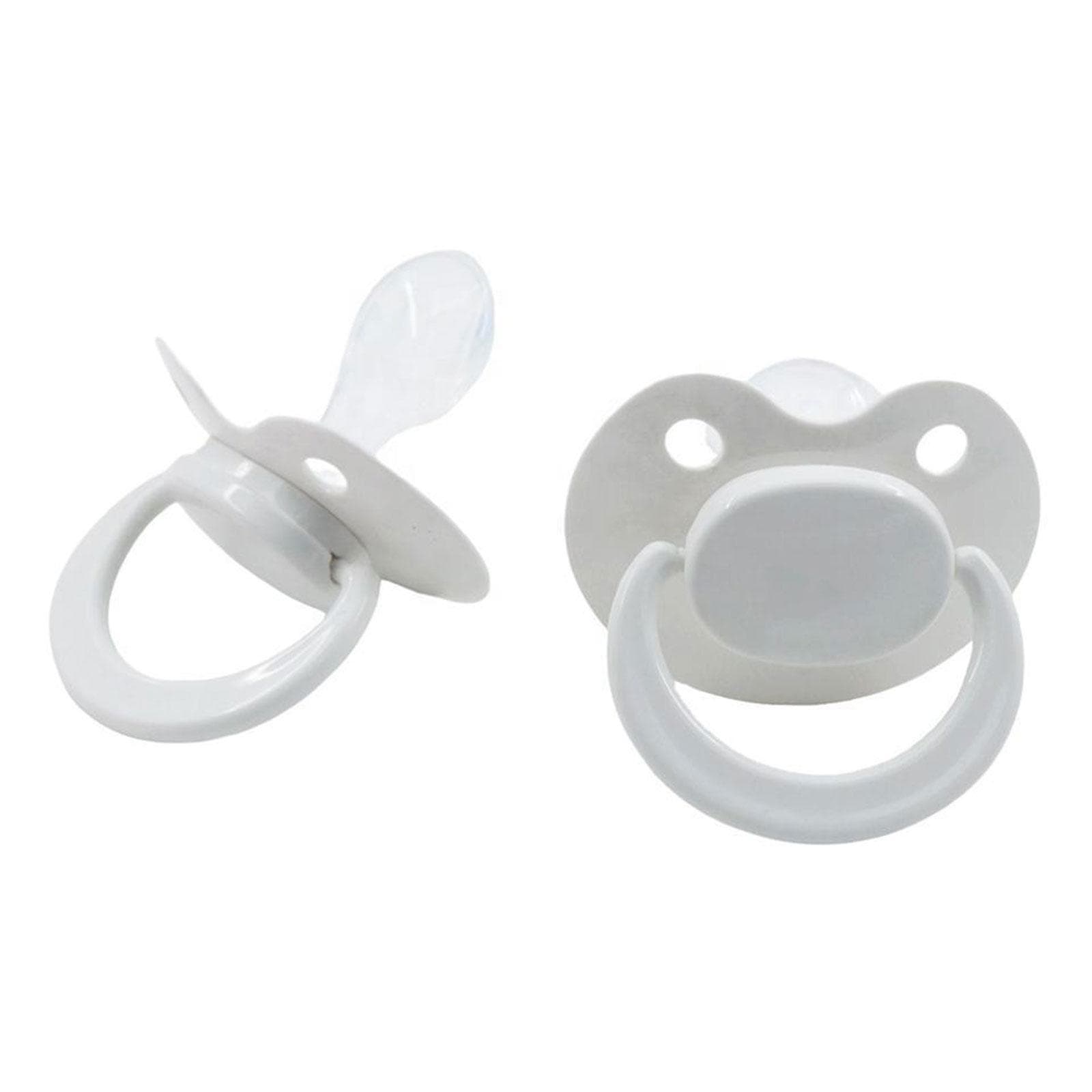 Adult Pacifier for Stress Relief Food-grade Silicone Simulation Dummy Nipple Peace and Relaxation Realistic Soother Toy white