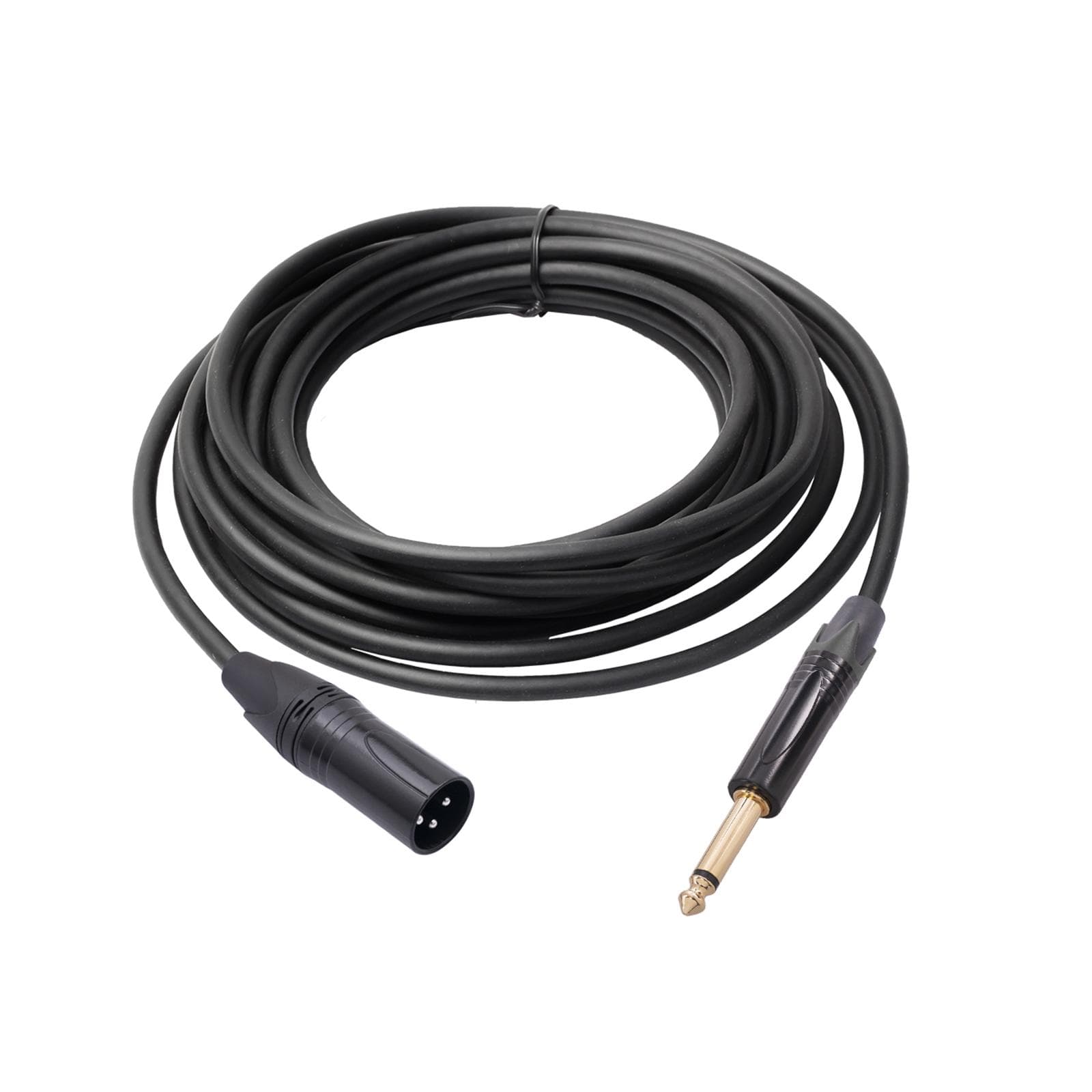 6.35mm Audio Cable TRS Stereo Male to XLR Male Balanced Interconnect Cord Patch Cable Zinc Alloy 300cm black