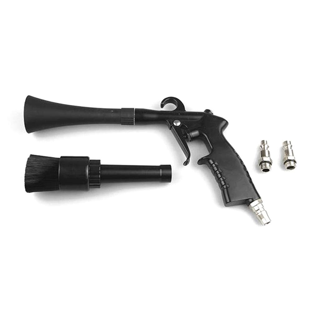 Air Blow Gun with Nozzle and Brush HighPressure Car Cleaning Gun Kit with EuropeAmericaJapan black