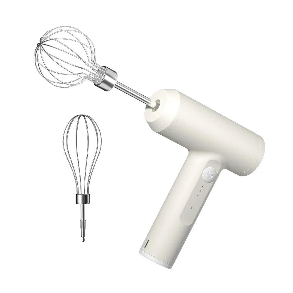 1 PCS Wireless Electric Food Mixer Portable 3 Speeds Egg Beater Baking Dough Cake Cream Mixer Kitchen Tools white