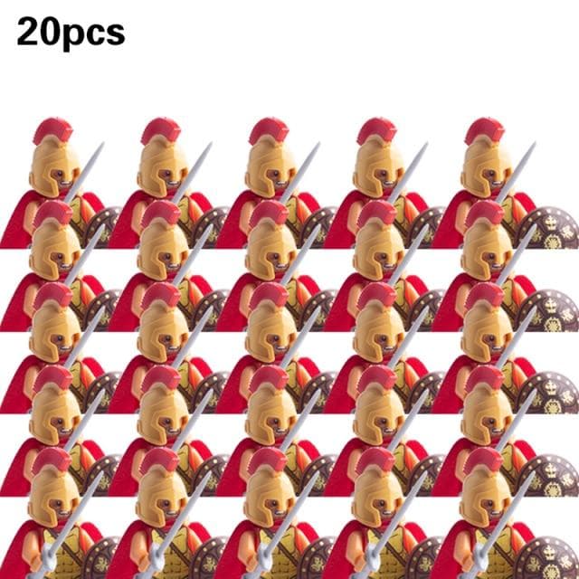 Medieval Military Sets Figures Building Blocks Helmets Soldier Parts Knight Weapons Roman Sword Accessories Toys for Children