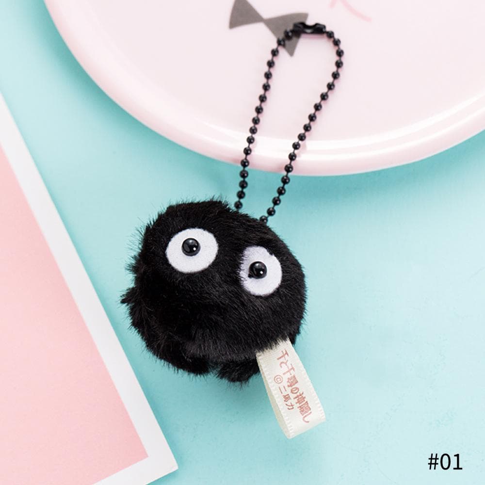 Popular Totoro Ghibli Products Spirited Away Plush Toys Dust Sprite Keychain