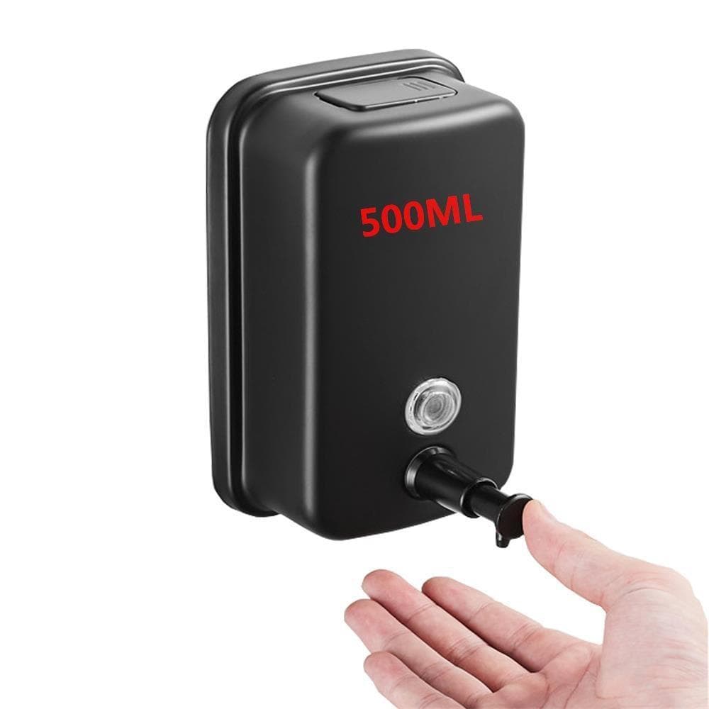 Stainless Steel Wall Mounted Soap Dispenser Large Capacity Commercial Grade for Bathroom Hotel Restaurant or Home Use Anti-Rust Design black