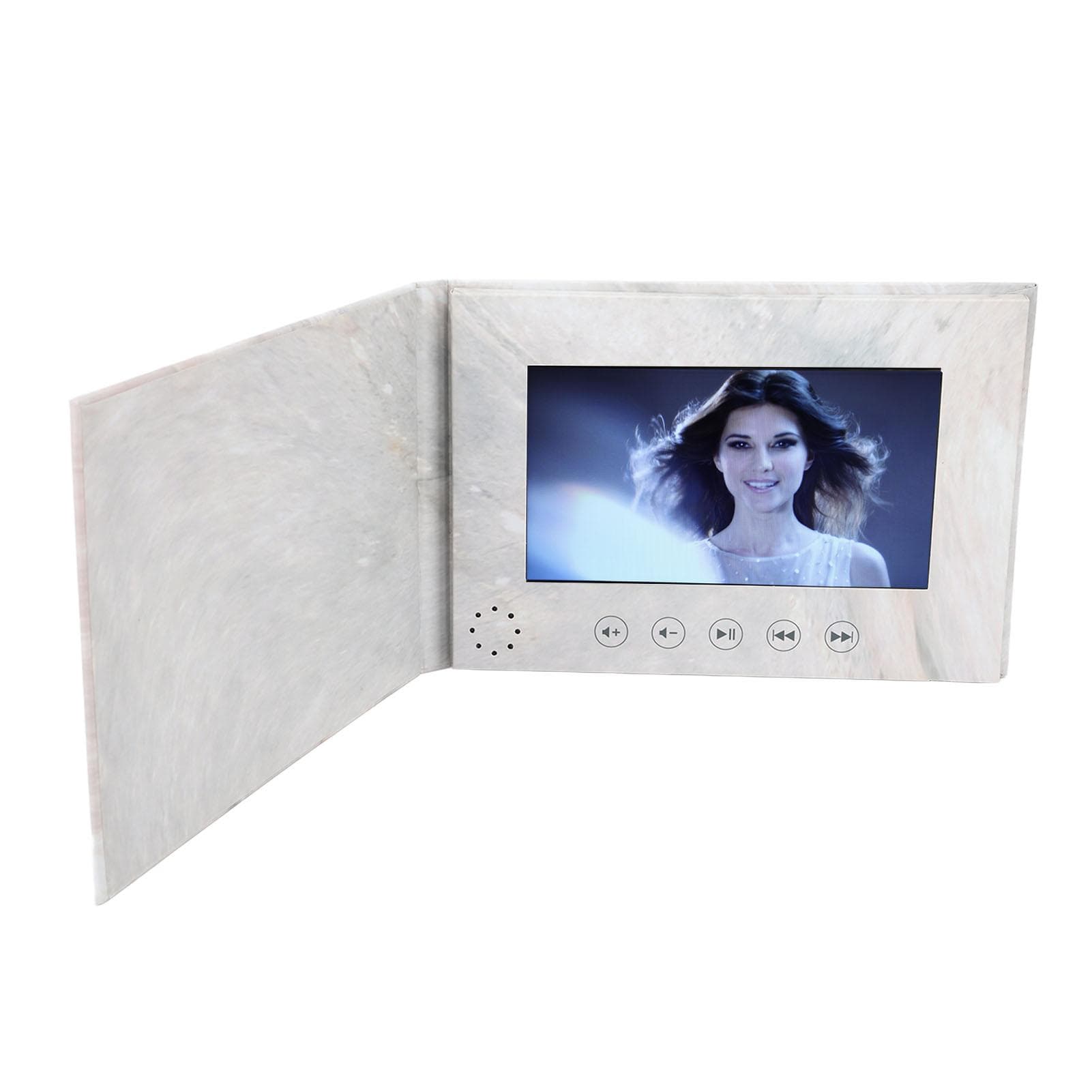 Video Greeting Card 7 Inch Rechargeable DIY Digital HD Video Brochure with 2GB Memory for Mother s gray