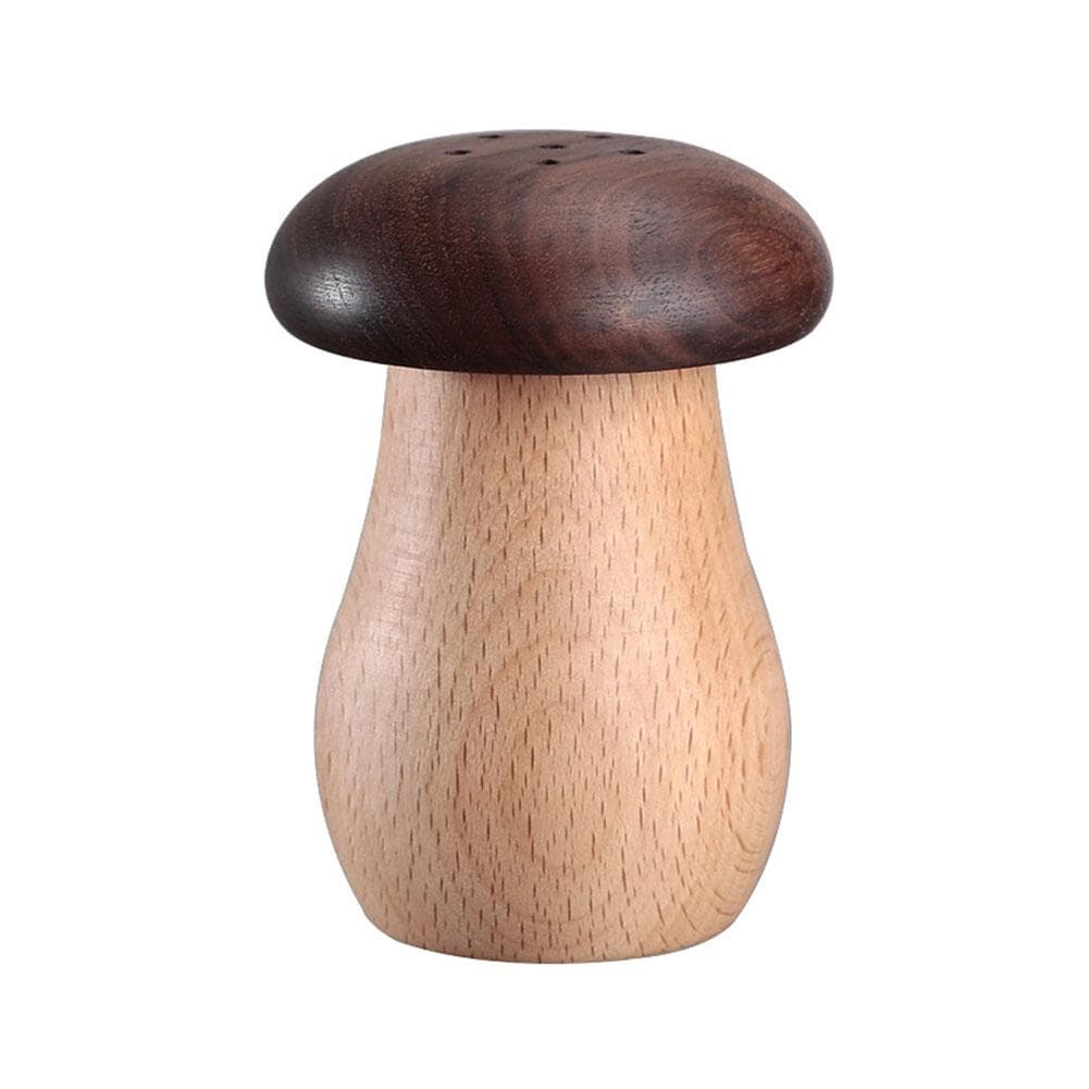 Toothpick Holder Dispenser Creative Walnut Wood Cute Mushroom Head Toothpick Dispenser Container For Home Kitchen Restaurant