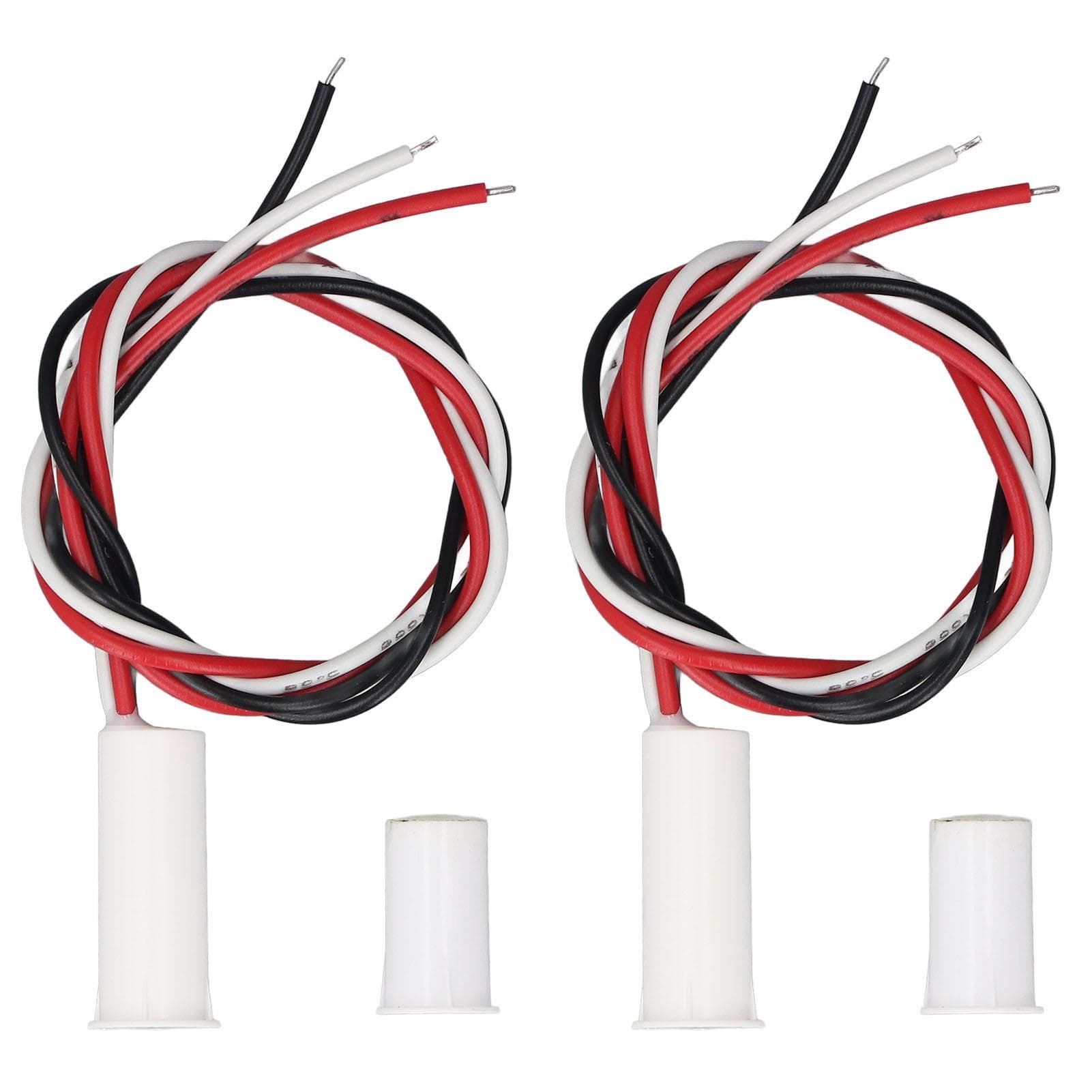 2 Sets Magnetic Reed Switch DC12 to 24V NC Wired Door Window Sensor for Home Security Anti Theft