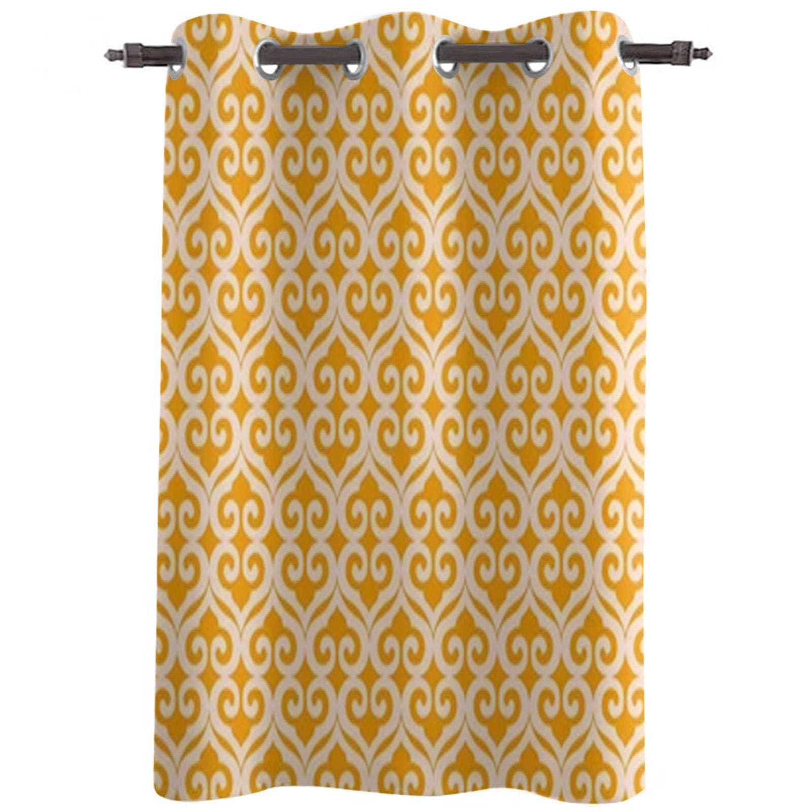 Idyllic Flower Eucalyptus Leaves Curtains for Bedroom Living Room Window Curtain Treatments Blinds Kitchen Home Decor Drapes 135W x 60H(cm) x1
