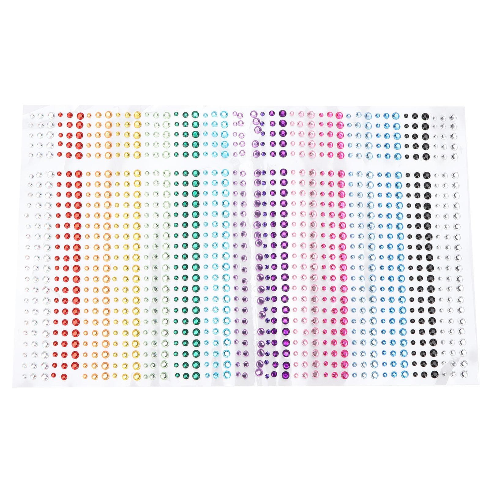 Rhinestones Stickers DIY 15 Colors SelfAdhesive Bling Accessories Stickers for Phone Craft Face