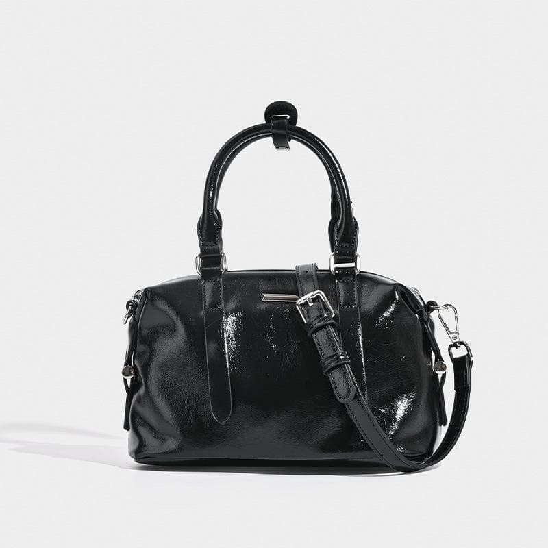 Preppy All-in-one Daily Tote Bag Women's Light Leather Luxury Crossbody Bag Large Capacity Women's Bag Autumn and Winter black