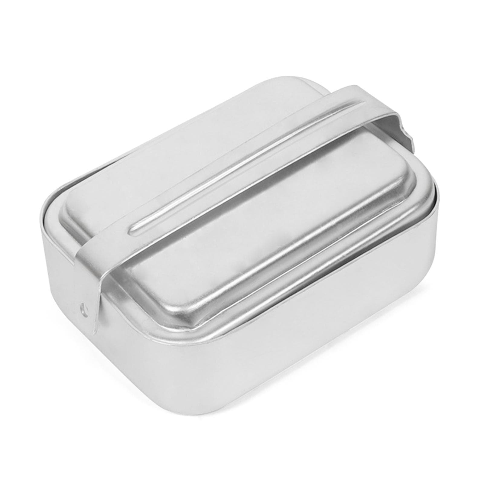 Outdoor Mess Tin Kit Aluminum Camping Cookware Set Lunch Box Food Container with Lid 3pcs set