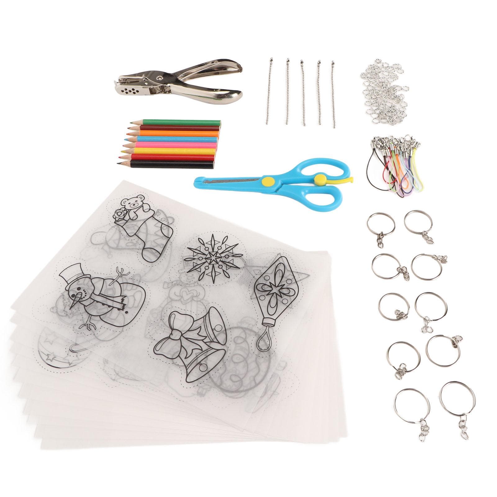 Heat Shrink Sheets Kit Semi Transparent Smoothing Frosted Sides Shrinky Paper Art Films with