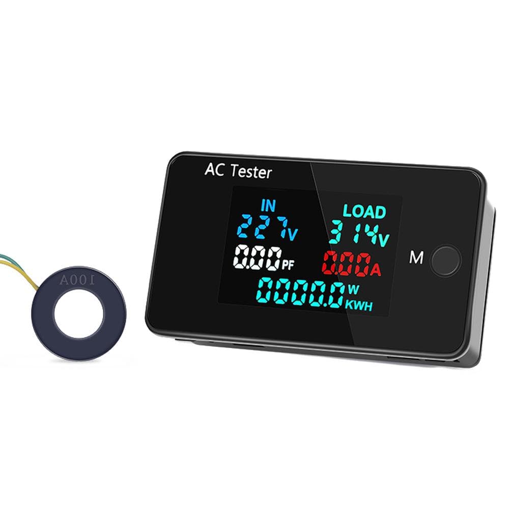 AC Dual Voltage Digital Tester 0-500V Voltmeter 0-100A Ammeter Professional Electricity Power Test multicolour