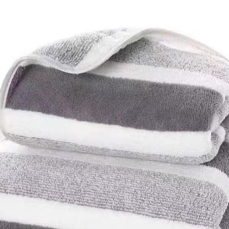 1 Pc Thickened Absorbent Bath Towel Soft Face Towel for Home 70*140cm grey