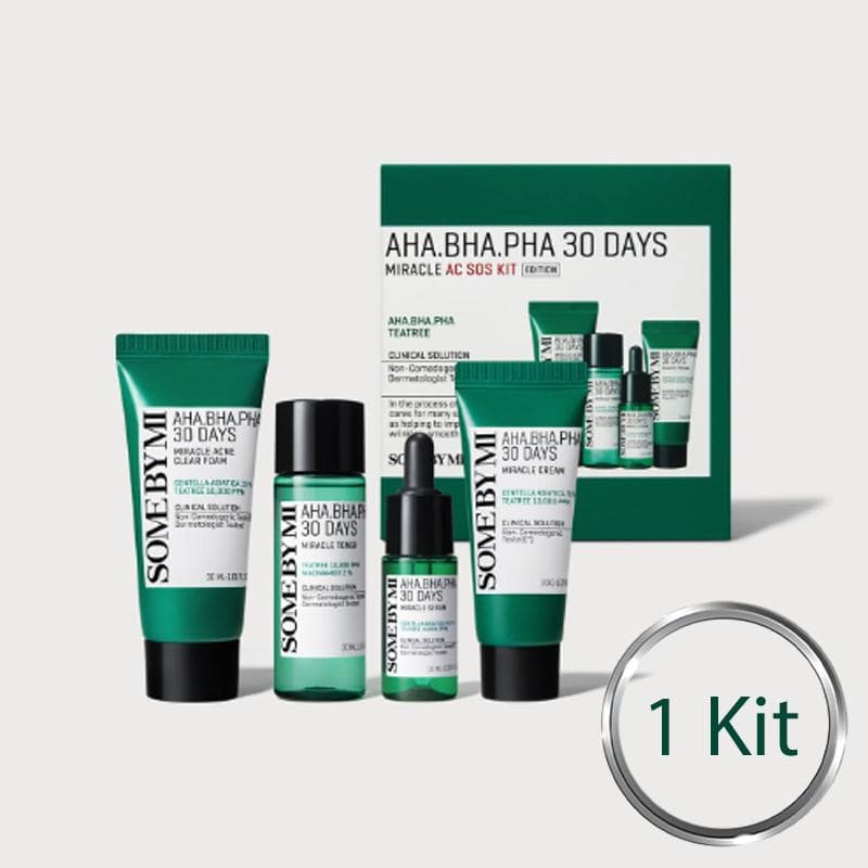 Facial Skin Care Set: Foam, Tonic, Serum, Cream. #1SET