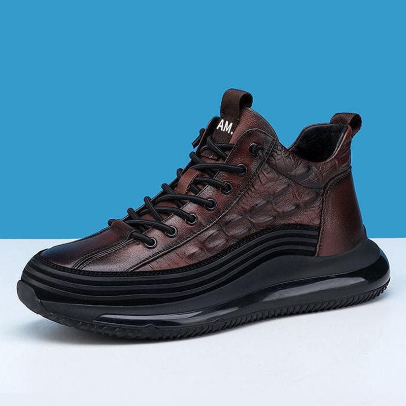 New Men's Shoes Leather Thick-soled Daddy Shoes Men's Shoes Lace-up Fashion Casual Trendy Shoes Men 44