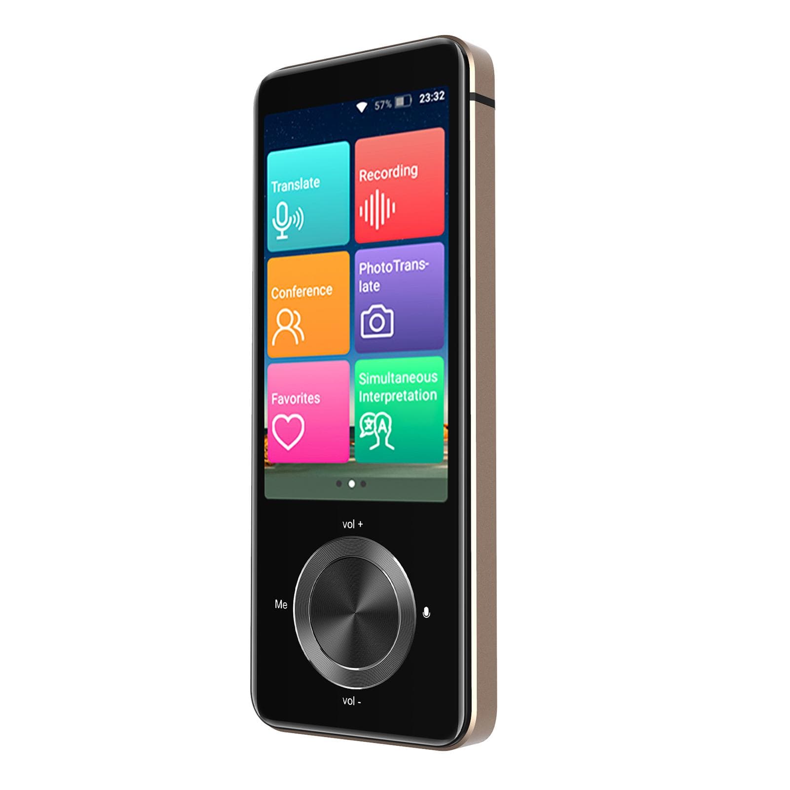 BISOFICE Language Translator Device Portable Voice Interpreter in 137 Languages Real-time 2-WAY gold