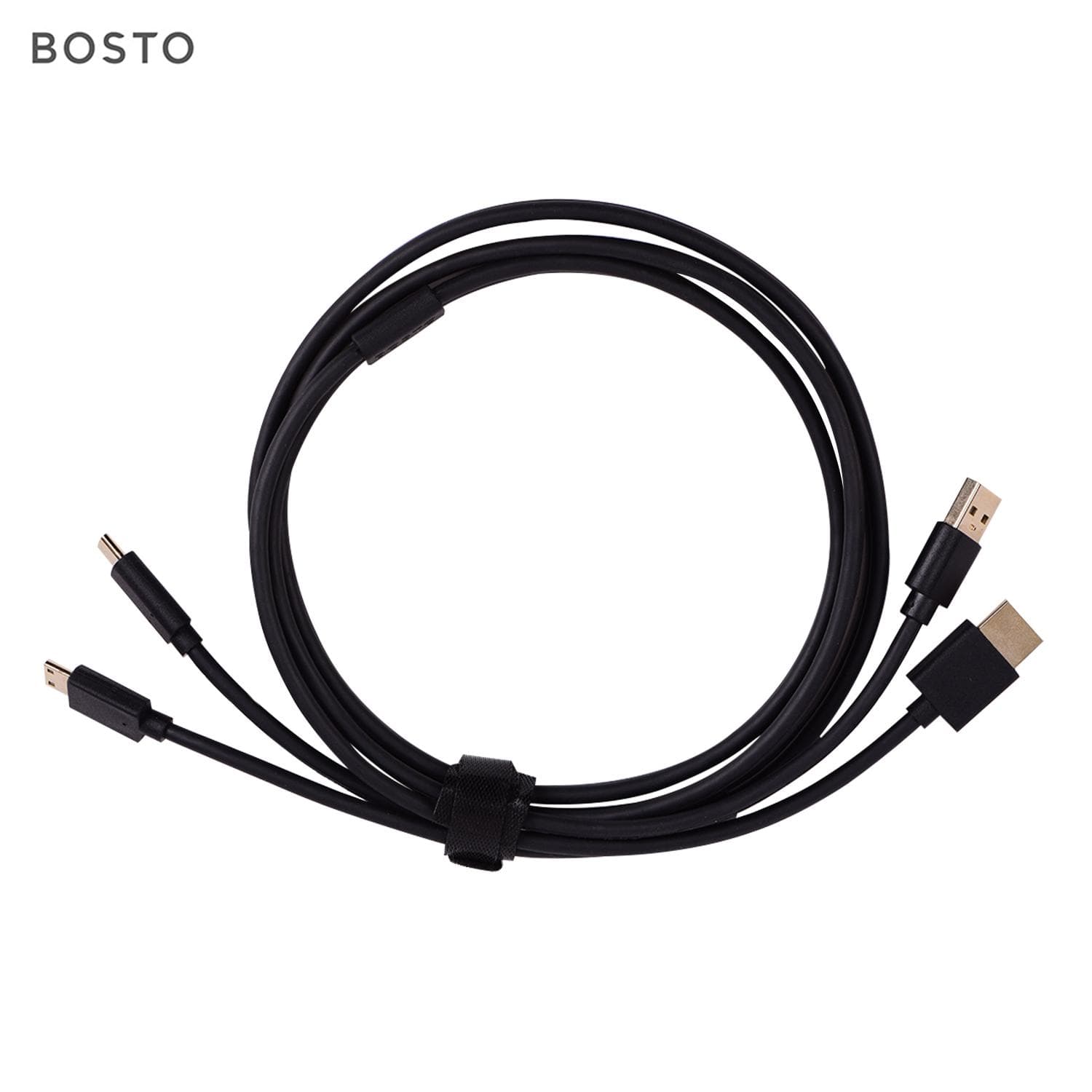 BOSTO 2-in-1 Cable for BOSTO 13HD/16HD/16HDK/16HDT/BT-16HD/BT-16HDK/BT-16HDT Graphics Drawing black