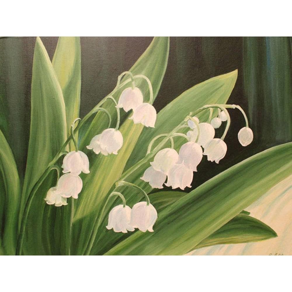 Diamond Mosaic Flower Lily of The Valley Picture Beads Diamond Painting Flower Diamond Embroidery 40X50CM