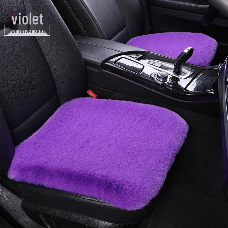 Plush Winter Car Seat Cushion Set: Non-Slip, Thickened Rabbit Fur, Universal Fit