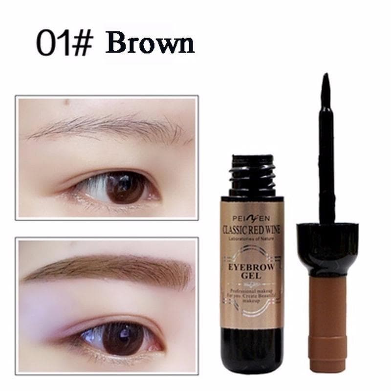 Liquid eyebrow glue red wine bottle tear eyebrow dye Lazy eyebrow cream natural three-dimensional easy to color lasting set without decolorization