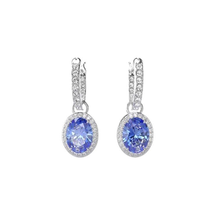 Swarovski Constella Series Water Drop Design Imitation Crystal Earrings Women earrings Blue 5671817 Box (Random Color),F,Blue