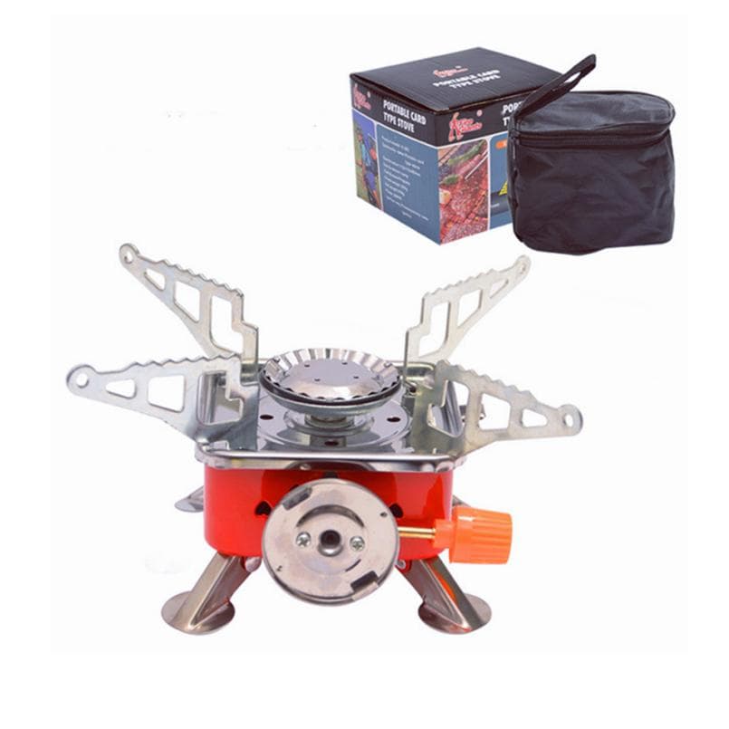 Mini Camping Gas Stove Portable Outdoor Tourist Burner Travel Picnic Furnace Folding Cooker Suitable for Long Gas Cylinder/Tank