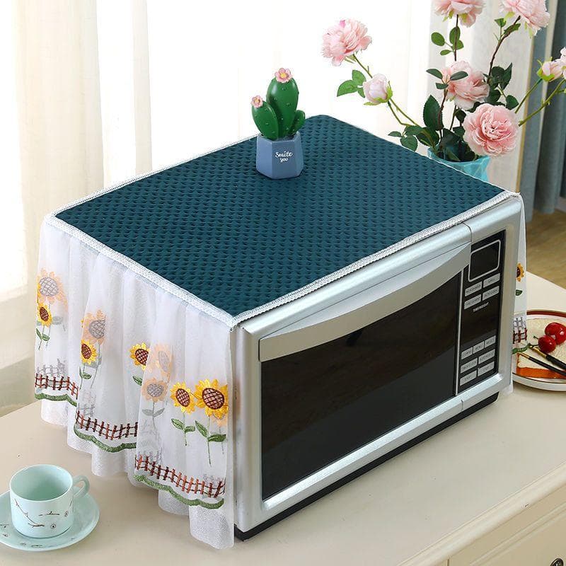 35x50xH25cm Modern All Inclusive Microwave Dust Cover Universal Oil Resistant Fabric Cover Household Electric Oven Cover hat 35 x 50 x Height25cm