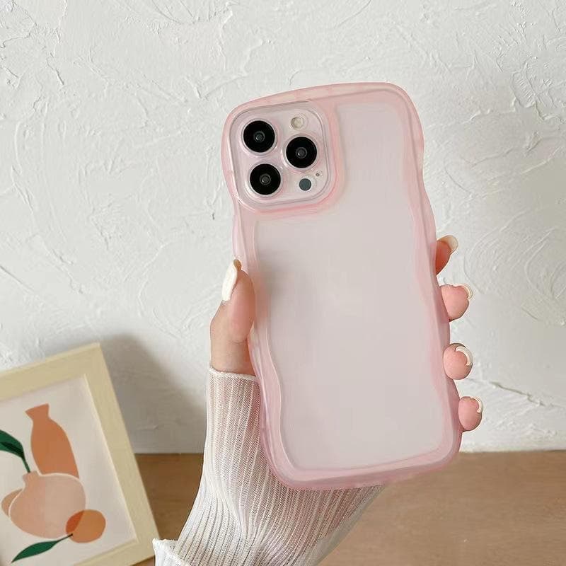 16 Suitable for Apple 14 Mobile Phone Case IPhone13 Promax Wavy Pattern 15pro 13 Protection Transparent 16pro Apple 7P/8Plus