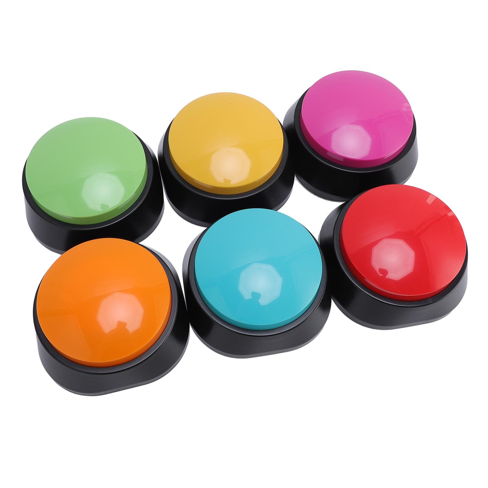 6PCS Voice Recording Button DogPet Training Buzzer 30 Second Record Playback for Study Home Yellow