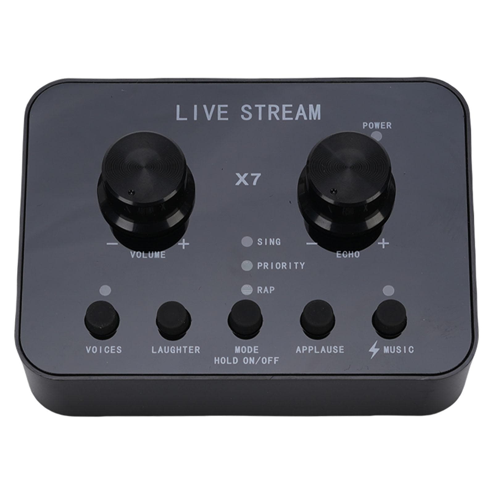 Live Sound Card with Multiple Sound Effects External Live Sound Card Voice Changer for Laptop Voice