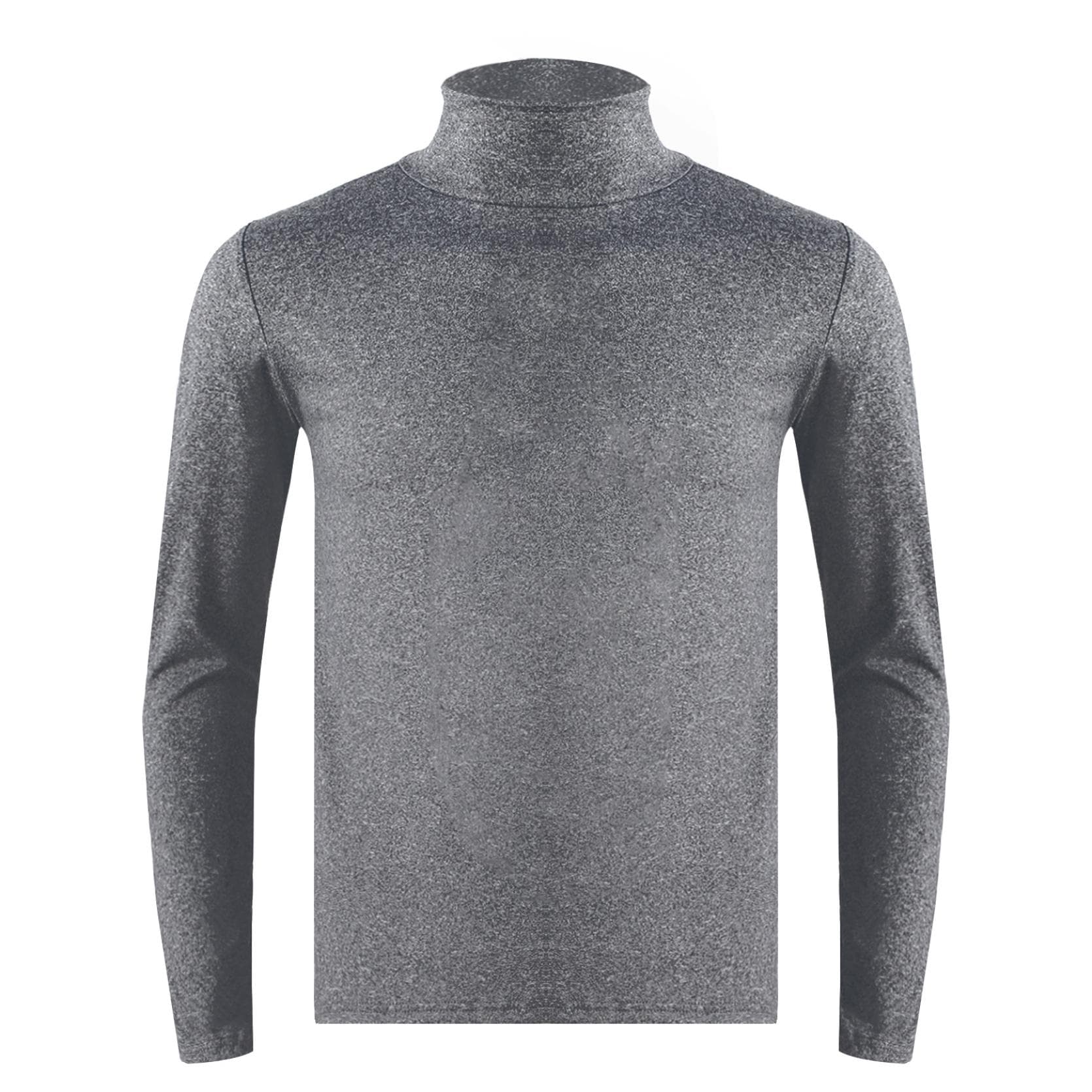 Men's Turtleneck Slim Fit Long Sleeve Jumper Casual High Collar Pullover Tops Basic Turtlenecks Slim Fit T-Shirts XXL dark gray