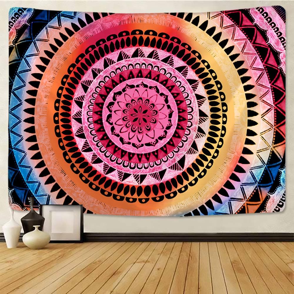 Mandala's Eye Tapestry Wall Hanging Psychedelic Witchcraft Divination Indian Travel Mattress Bohemian Home Decor 95x70CM
