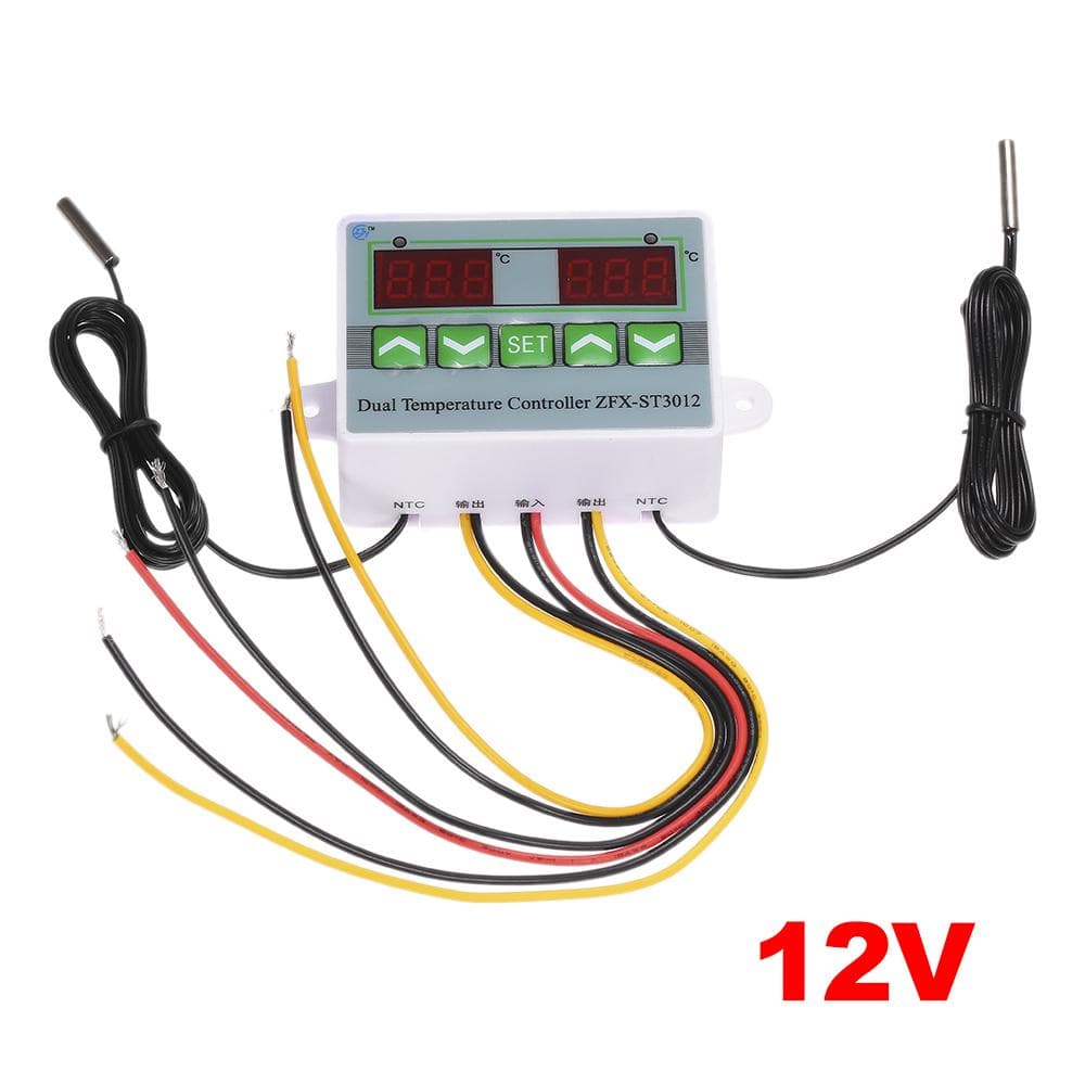 Microcomputer Intelligent Digital Temperature Controller with Dual Display 12V