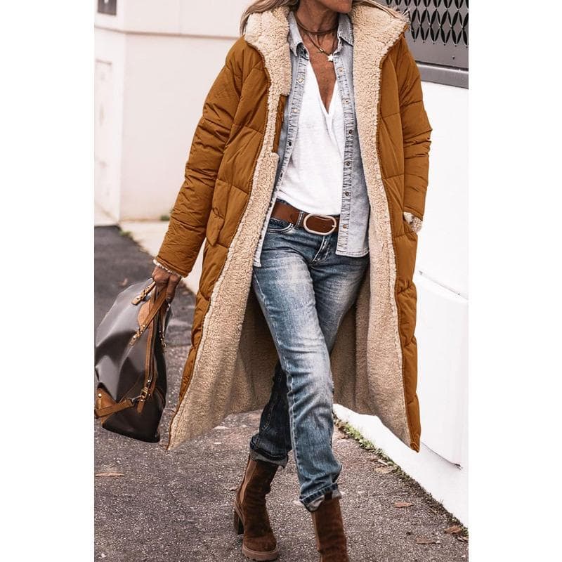Autumn and Winter Women's Coat Multi-color Multi-size Artificial Wool Coat Long Cotton-padded Coat 3XL
