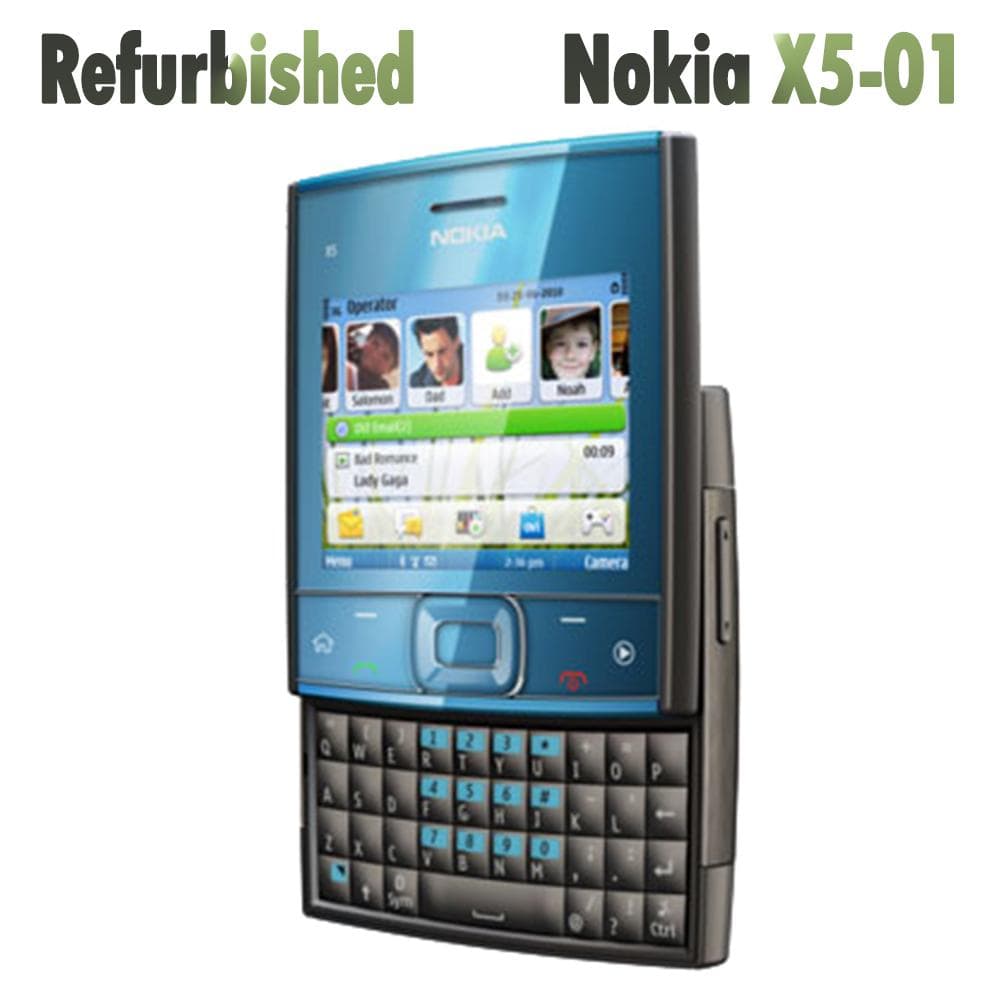 Refurbished Nokia Original Nokia X5-01 Mobile Phone With 1 SIM 1 Battery 1 Charger gray