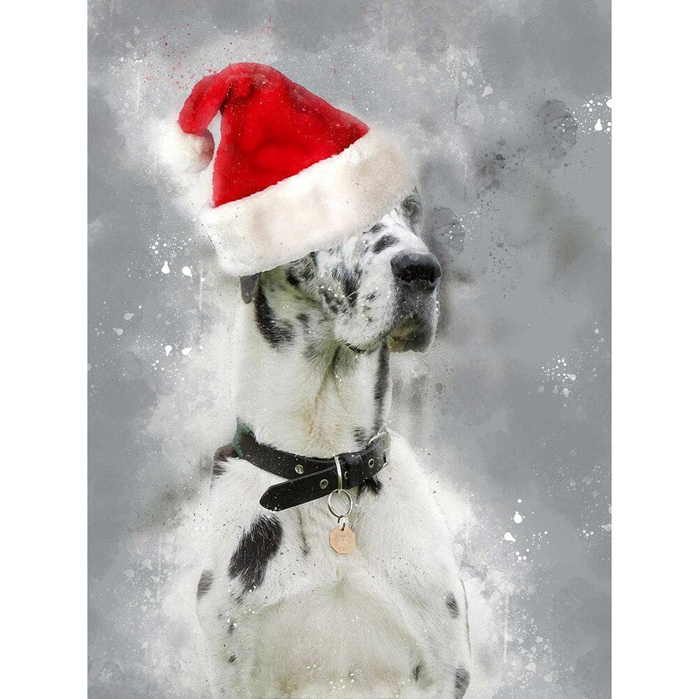 Diamond Painting Great Dane Diamond Embroidery Dog Full Drill Christmas Animal Picture 20X30CM