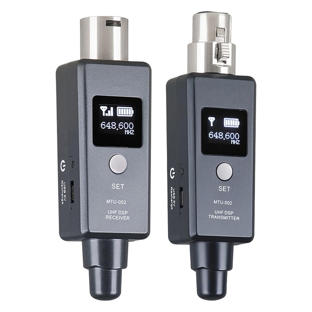 1 Pair Microphone Wireless System Wireless Transmitter System Transmitter & Receiver for black