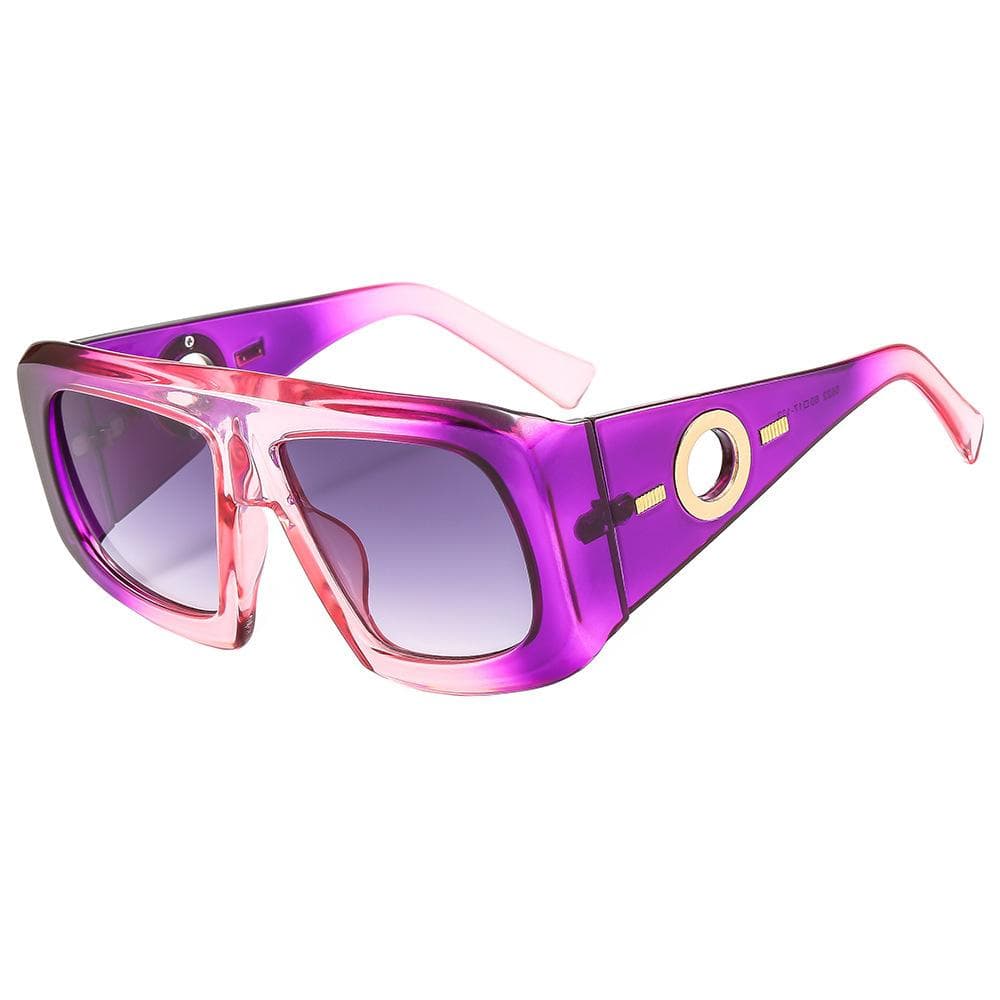 Retro Luxury Leopard Print Square Sunglasses Y2K Brand Contrasting Color Frame Wide Leg Design UV400 Protection as picture