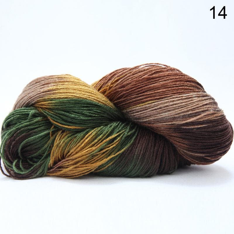 1Roll DIY Yarn Multicolor Knitting Wool Hand Crocheted Cotton Wool Yarn Baby Scarf Soft Warm 14