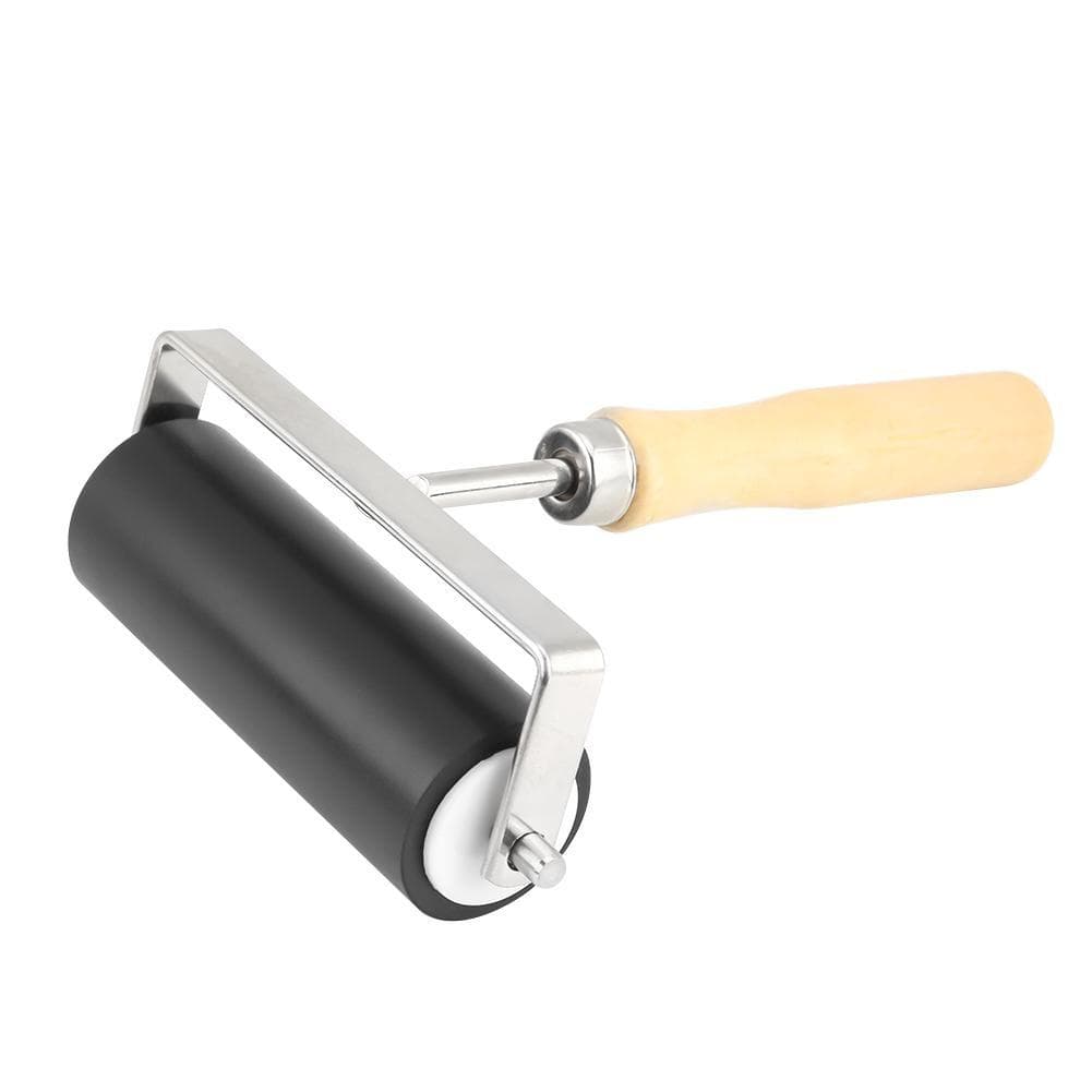 Ink Paint Oil Painting Tool Heavy Duty Ink Art Craft Rubber Brayer Roller Gluing Application Mats for Printmaking Wallpapers black