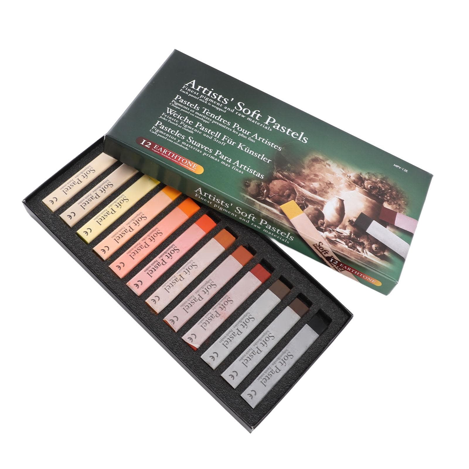 12 Pieces Square Soft Pastels Art Drawing Painting Graffiti Sketching Pigment Pastel Set for Home multicolour