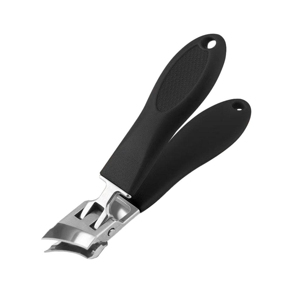 Slanted Nail Clippers Wide Jaw Opening Anti-Splash Slanted Nail Cutter Trimmer Manicure Pedicure Tools black
