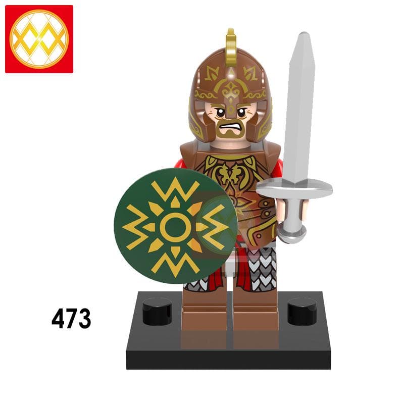 Medieval Knights Roman Commander Spartan Crusader Viking Warrior Middle Age Army Soldier Block Toys XH473