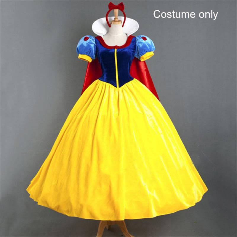 Cartoon Princess White Halloween Party Costume Adult Cosplay Plus Size Dress Girl Princess Dress Women Adult Clothing XXXL