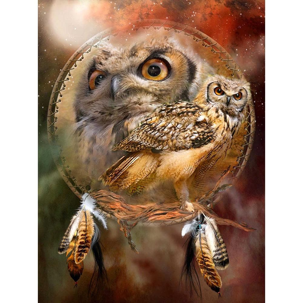 5D Diamond Embroidery Owl Pictures of Rhinestones Diamond Painting Full Drill Animal Diamond Mosaic 20X30CM