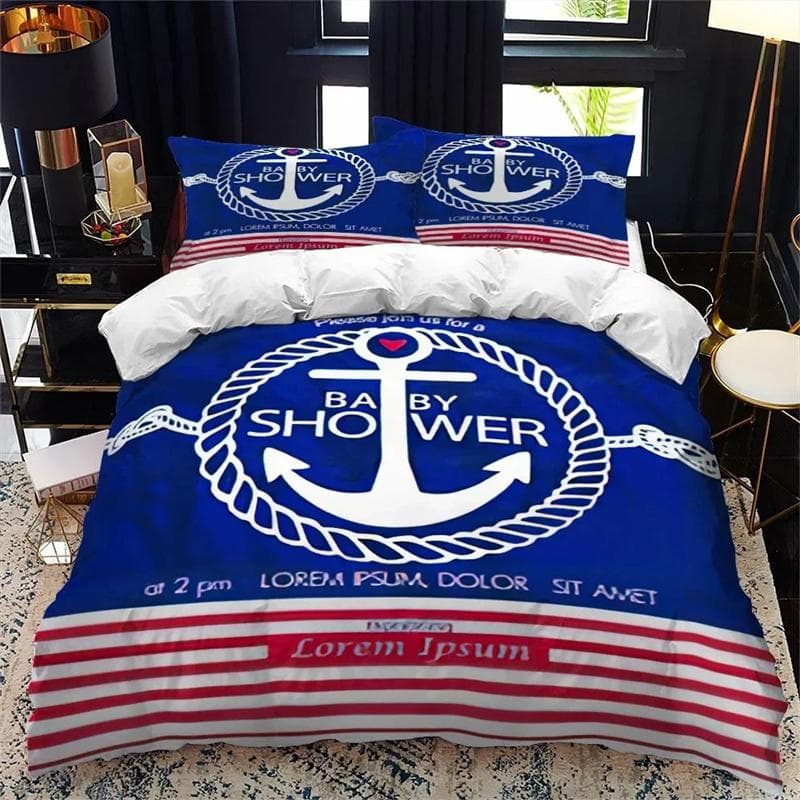 Nautical series All Season Duvet Cover Bedding Comforter sets Soft Quilt Cover and Pillowcases Single/Double/Queen/King 155x220cm 3pcs