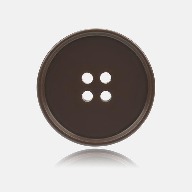 10Pcs High-End Resin Paint Buttons Maillard Suit Coat Buttons Sweater Jacket Decorative Buttons Cocoa Brown 23mm